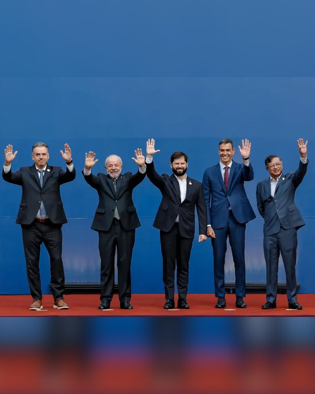 Brasil, Chile, Colômbia, Uruguai e Espanha defendem democracia
