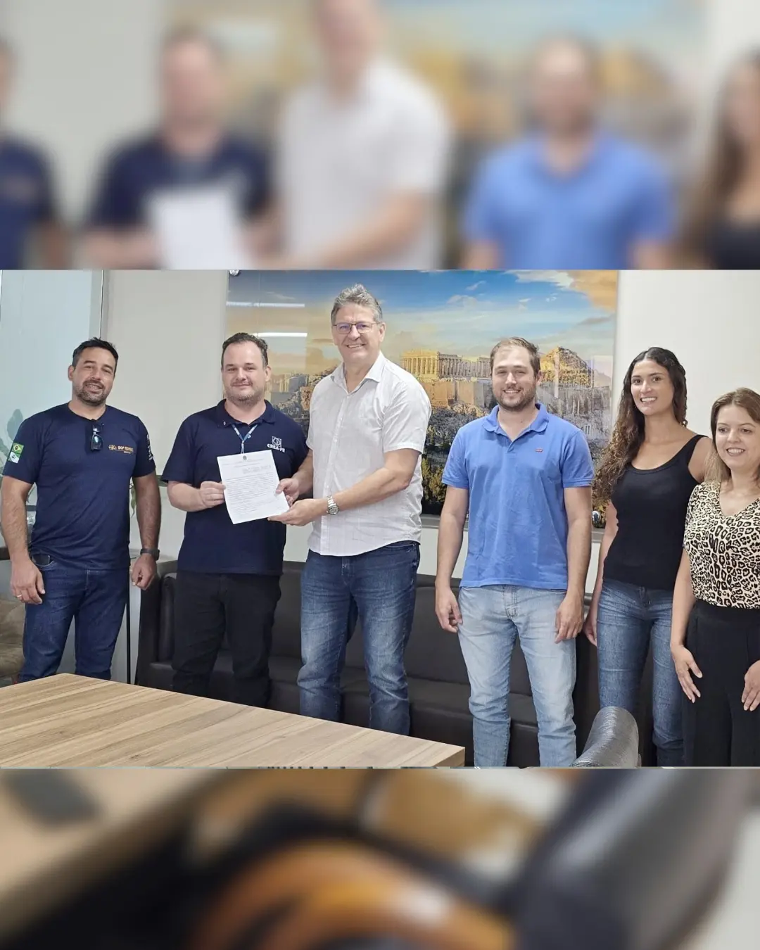 Associação dos Engenheiros de Palmas e Crea-PR se reúnem com Prefeito Daniel Langaro