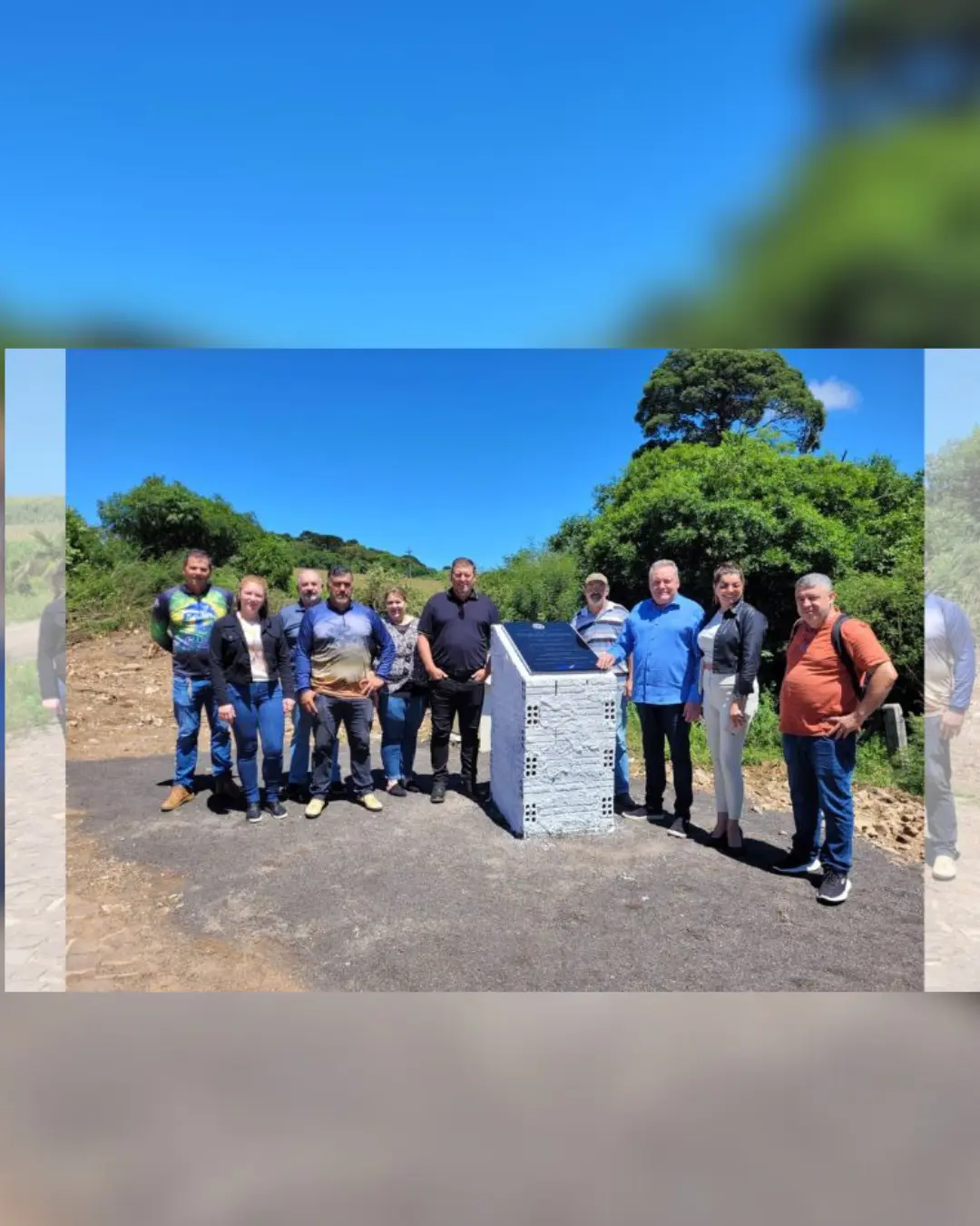 Bandiera e Lio inauguram primeira pavimentação da estrada do Travessão
