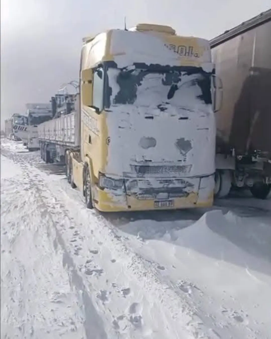 Caminhoneiros Brasileiros estão isolados há vários dias após serem surpreendidos por nevasca entre Chile e Argentina