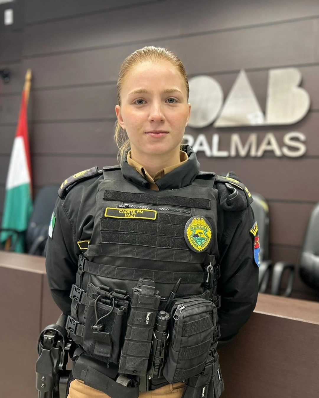Cadete da Polícia Militar que irá fazer estágio na 12ª CIPM foi homenageada na OAB Palmas