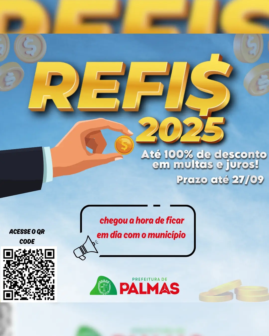 Contribuintes palmenses com dívidas na Prefeitura já podem ter acesso ao REFIS