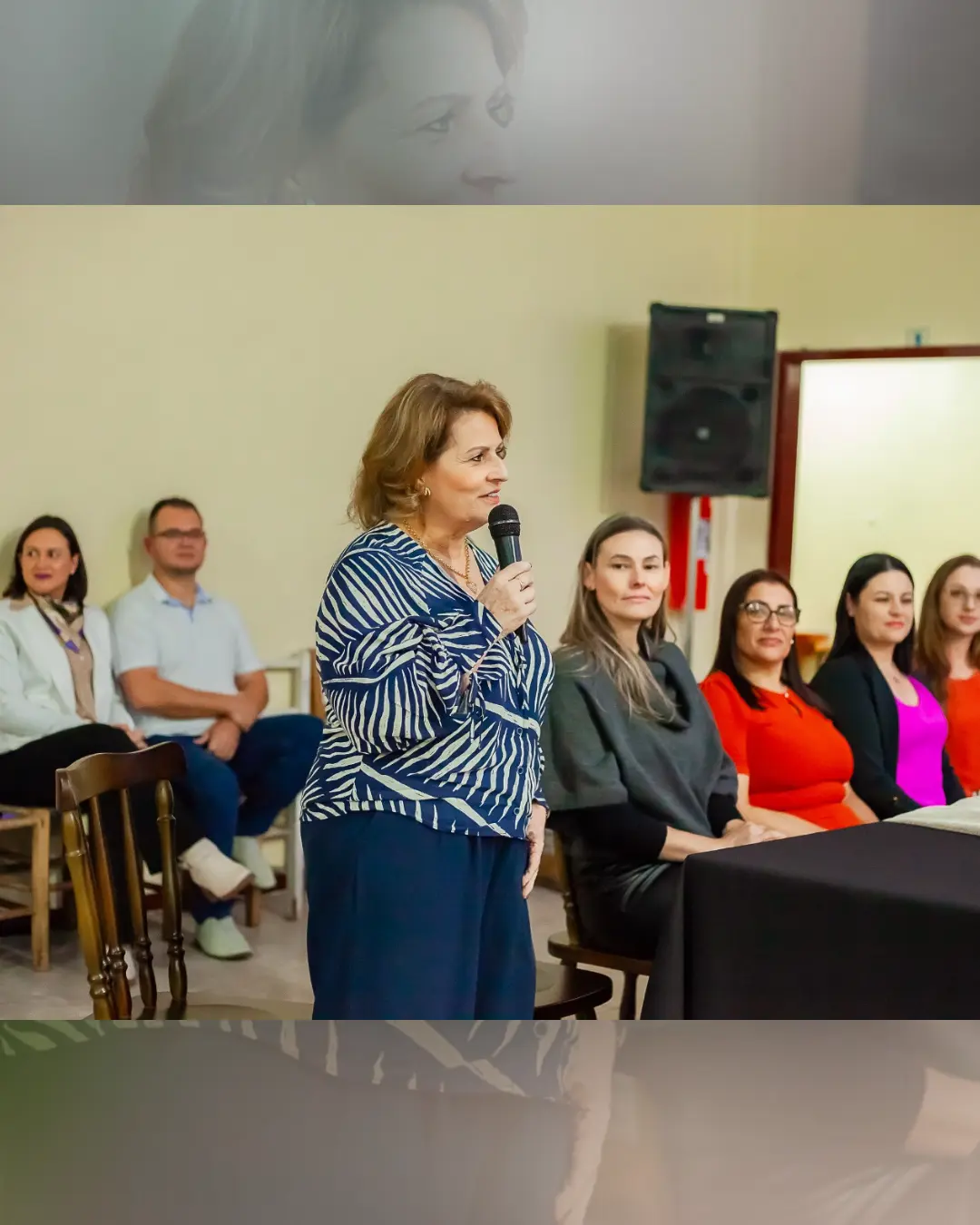 Dona Maria enaltece os acadêmicos da área da saúde