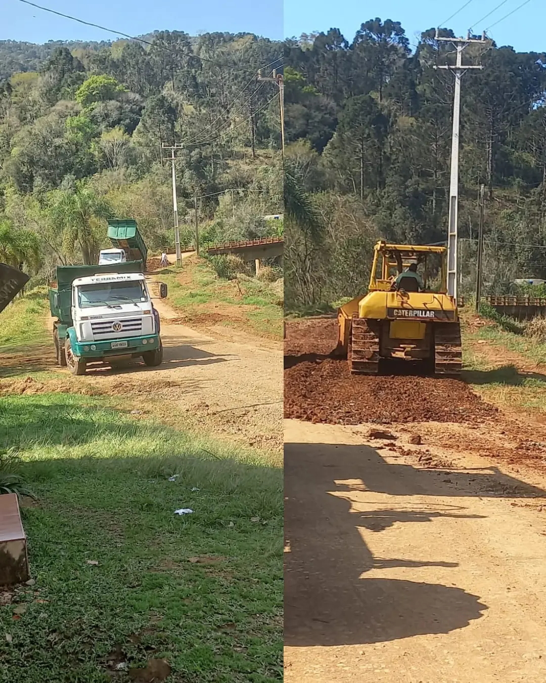 Estrada entre a comunidade Ponte do Iratim e a sede de CDS está sendo cascalhada