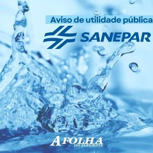 Aviso Sanepar: Rompimento de rede afeta abastecimento no Centro de Palmas