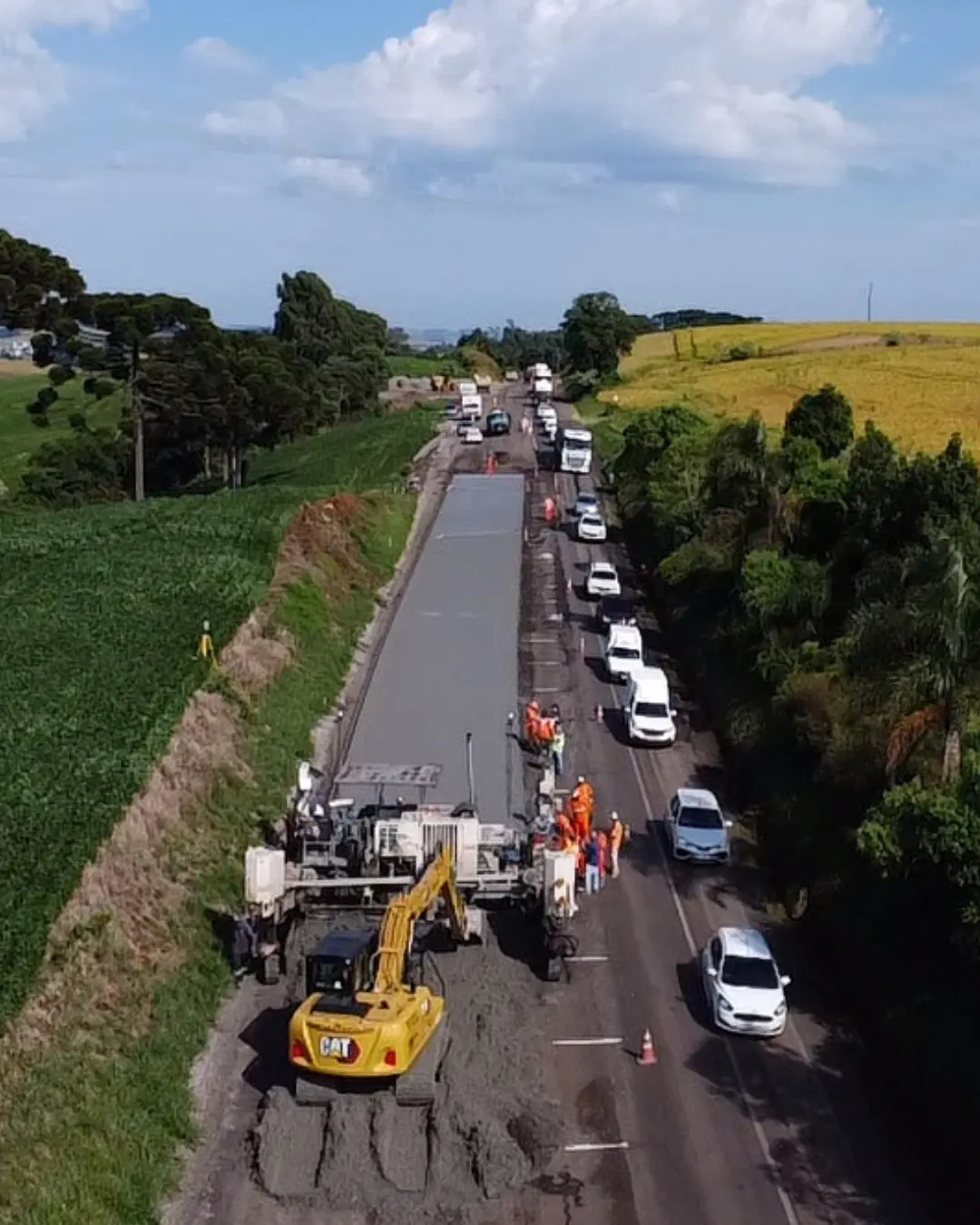 PRC-280 entre Pato Branco e Clevelândia já está recebendo restauração em concreto