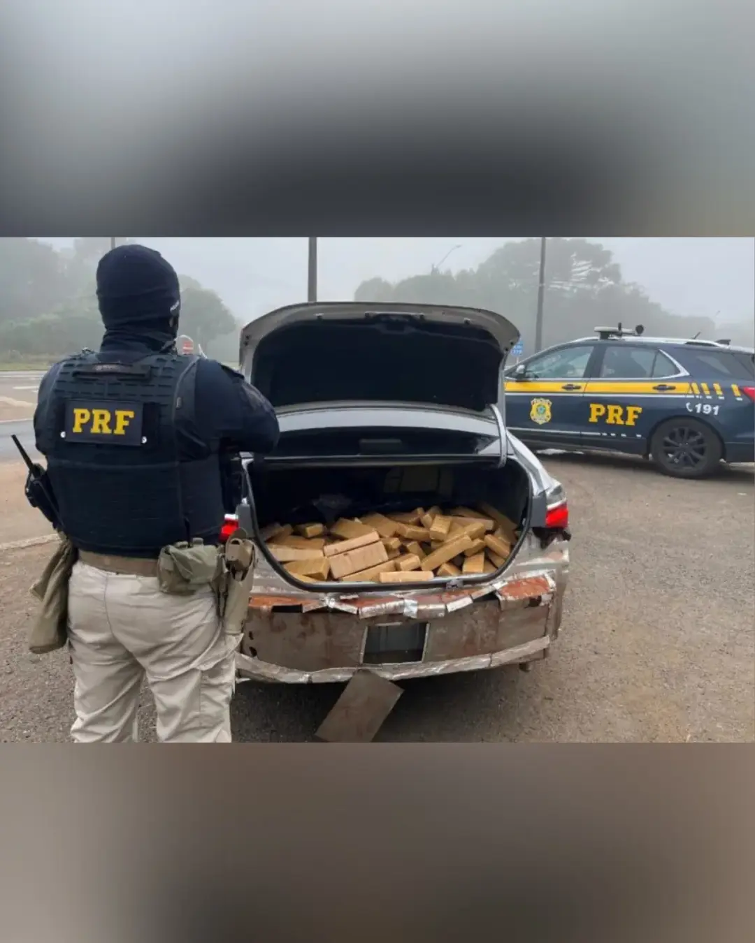 PRF apreende mais de 320 kg de maconha e prende quatro pessoas em operações na BR-277, em Guarapuava