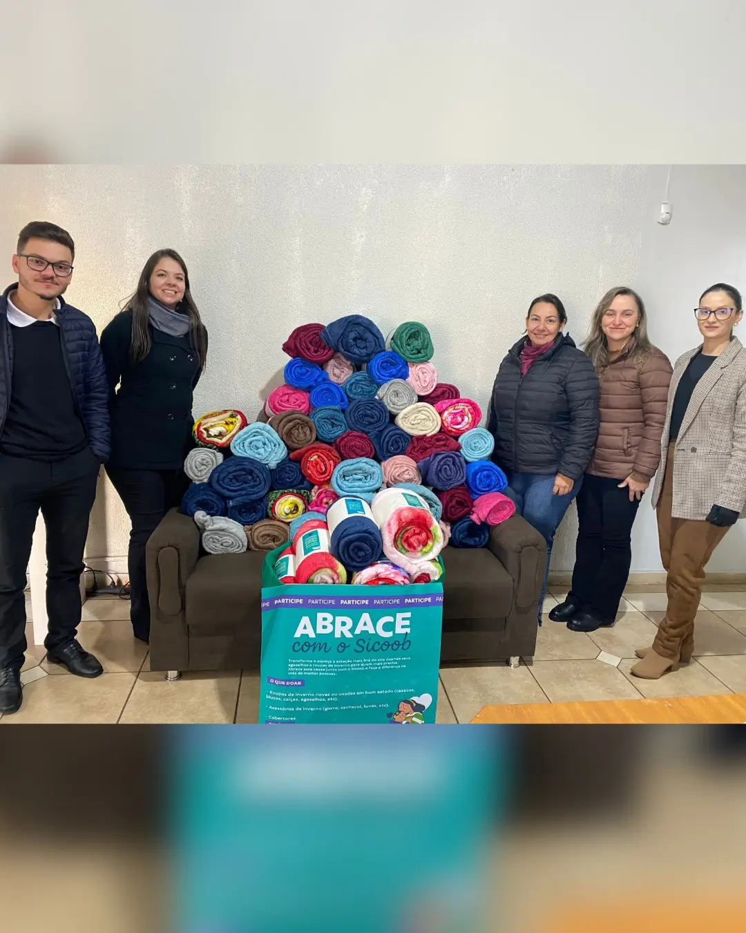 Sicoob Valcredi Sul fez a entrega de mantas à Secretaria de Assistência Social de Palmas