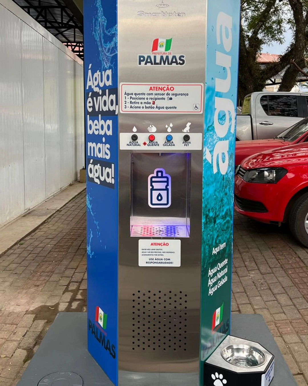 Prefeitura de Palmas instala Totem de Hidratação na Praça Bom Jesus