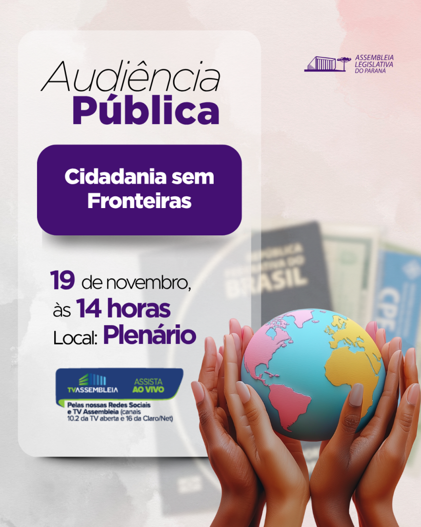 Audiência Pública na Assembleia vai debater demandas de migrantes e refugiados que vivem no Paraná