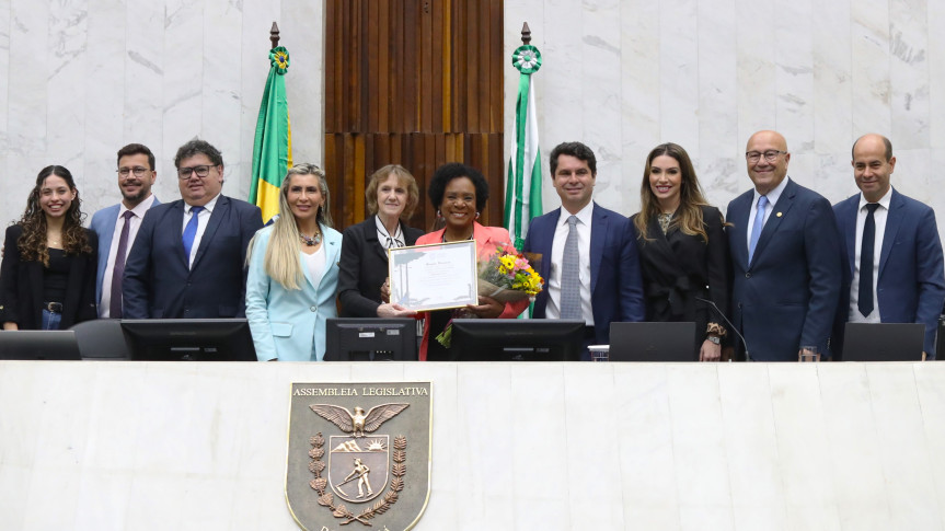 Deputada Luciana Rafagnin (PT) entrega Menção Honrosa à jornalista Dulcineia Novaes