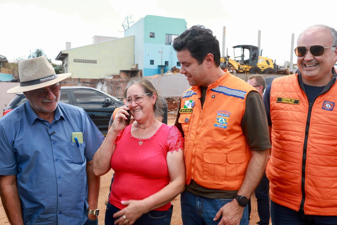 Estado envia casas pré-fabricadas para moradores atingidos por tornado em Rio Bonito do Iguaçu