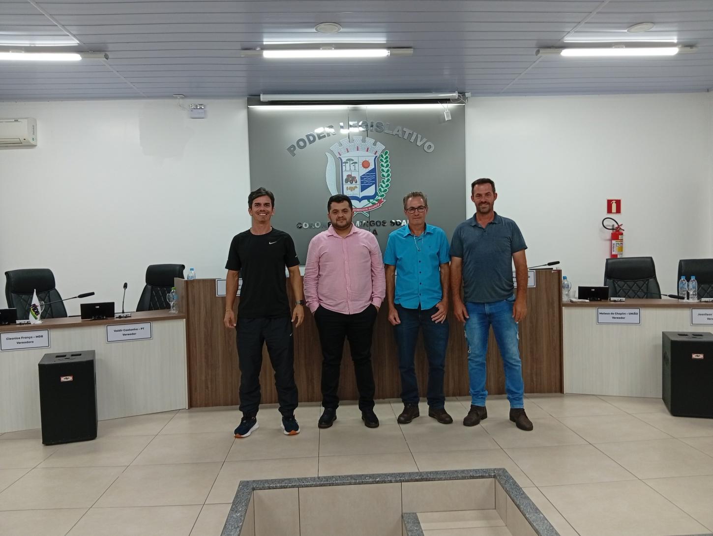 1º Secretário: Anderson, Presidente: Mateus, Vice-presidente: Jurandir e 2º Secretário: Joanilson