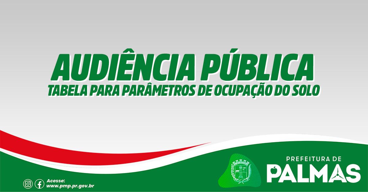 Prefeitura convoca Audiência Pública para discutir revisão da Tabela de Ocupação do Solo do Plano Diretor