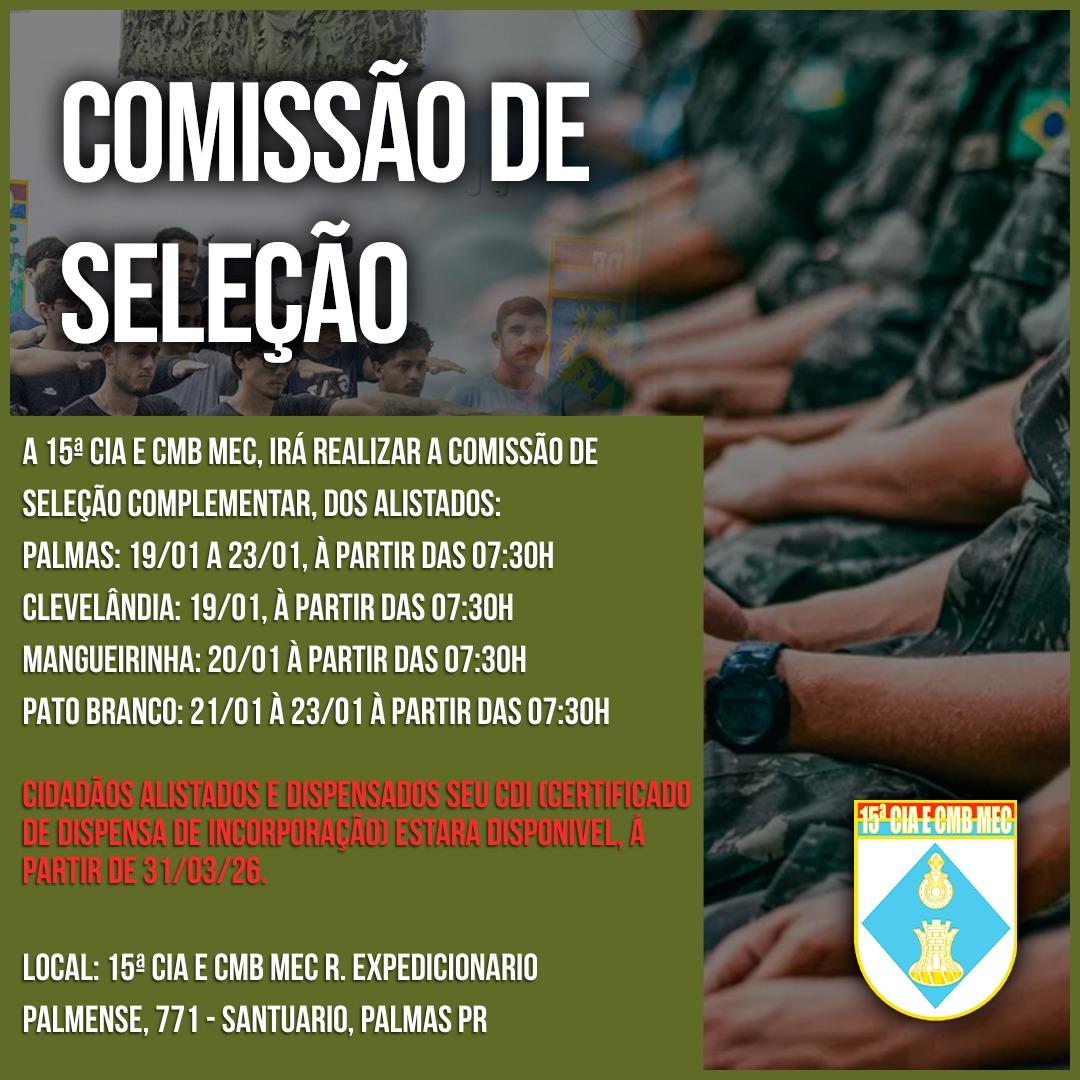 Soberana dos Campos de Palmas irá realizar Comissão de Seleção 