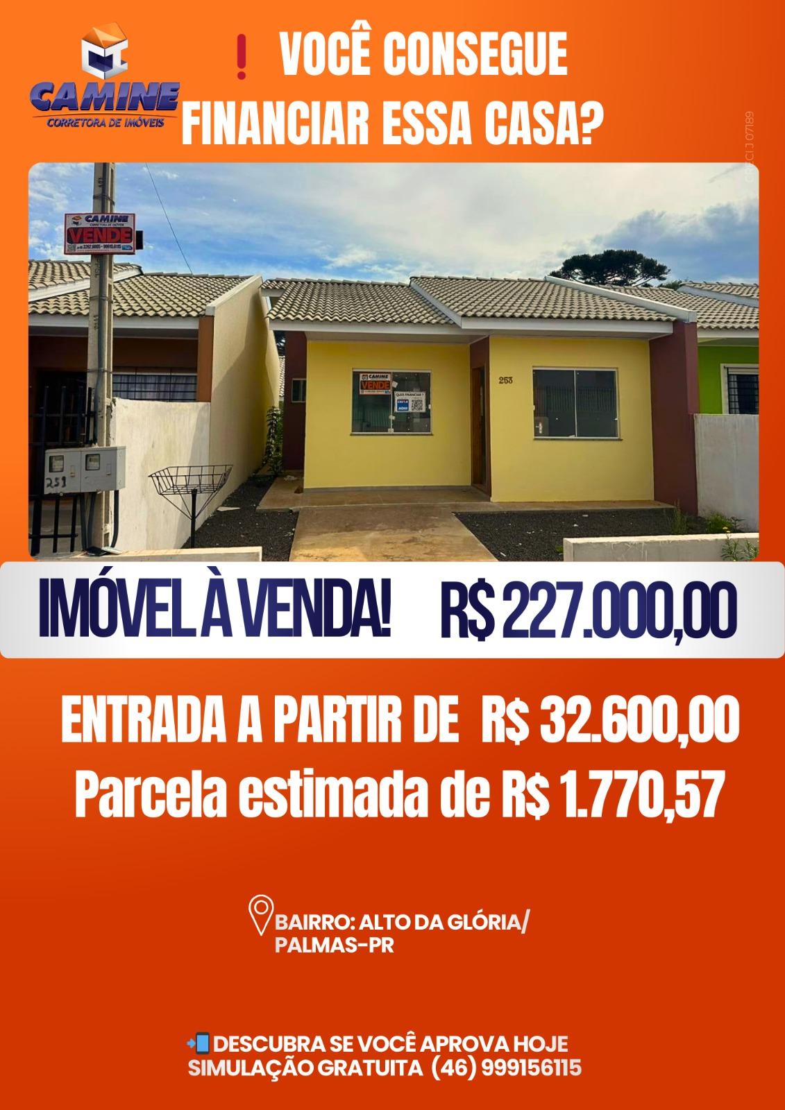 🏡 Casa à venda no Bairro Alto da Glória – Palmas/PR
