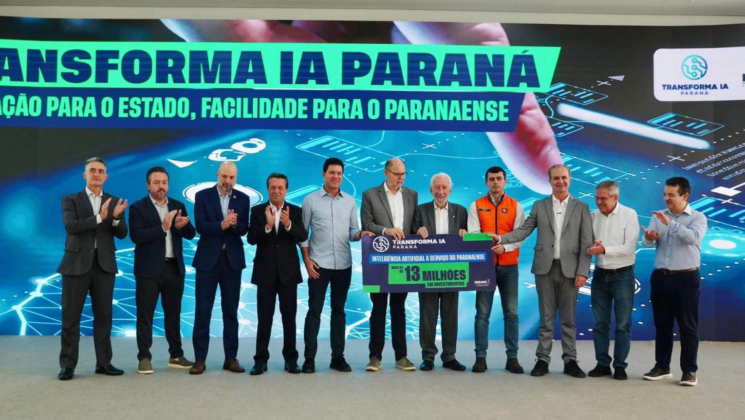 Paraná lança novas entregas do Transforma IA com R$ 13 milhões para modernizar serviços públicos