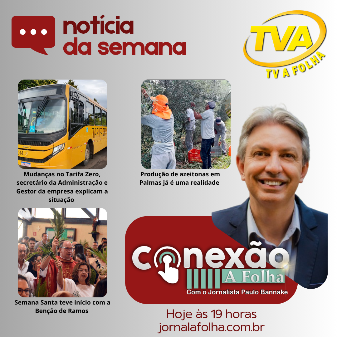 Hoje às 19h na sua TV A FOLHA www.jornalafolha.com.br