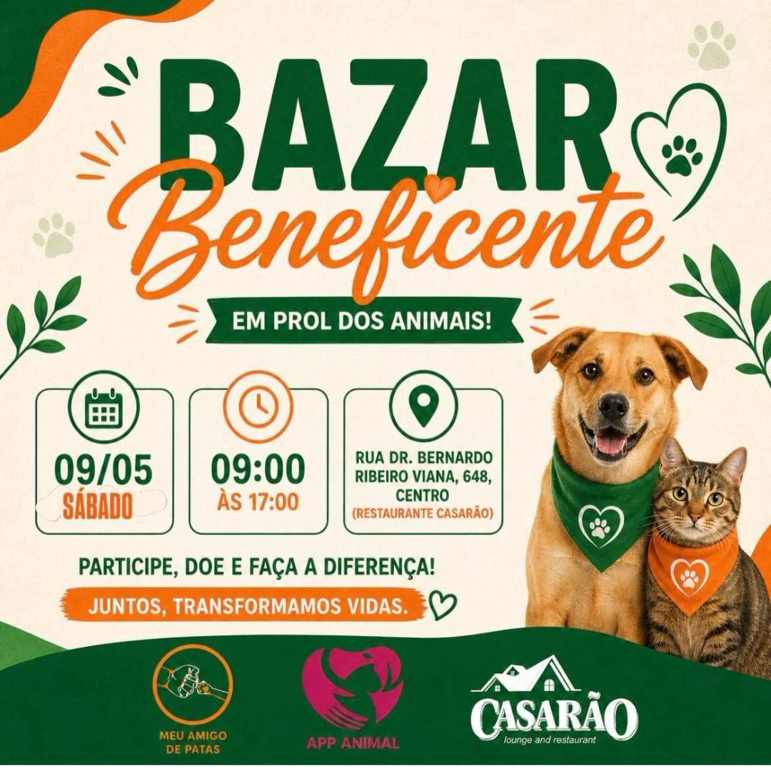 Bazar Beneficente em prol dos animais de Palmas