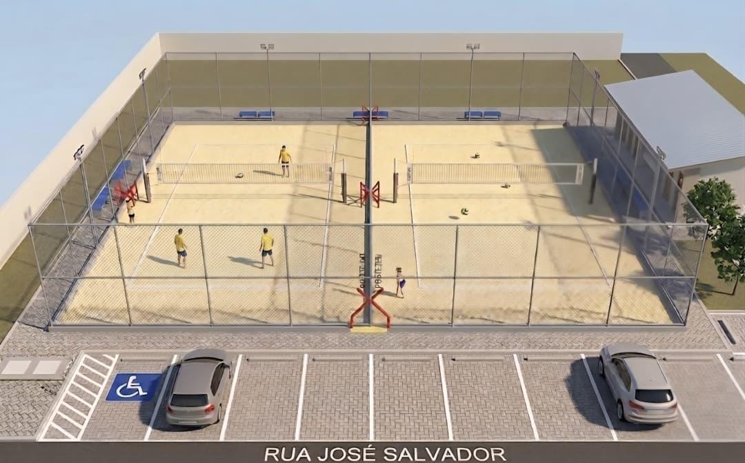 Desportistas domingosoarenses terão mais duas quadras de areia para a prática esportiva 