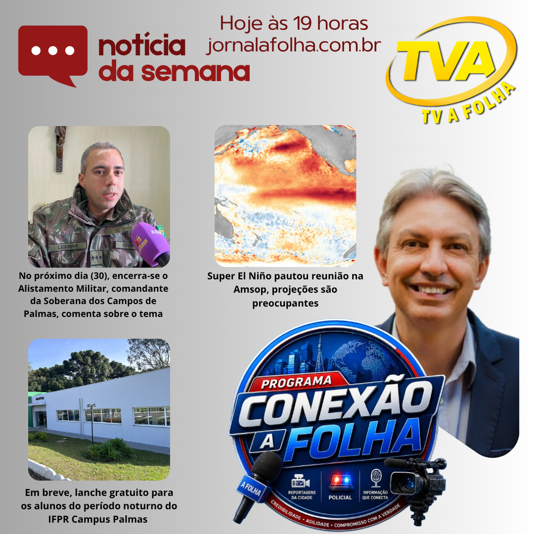 Hoje às 19h na sua TV A FOLHA