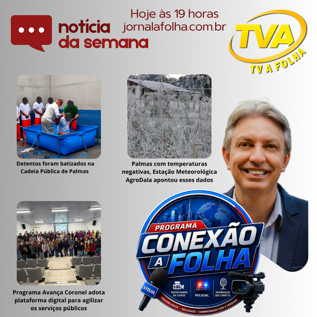 Hoje às 19h na sua TV A FOLHA