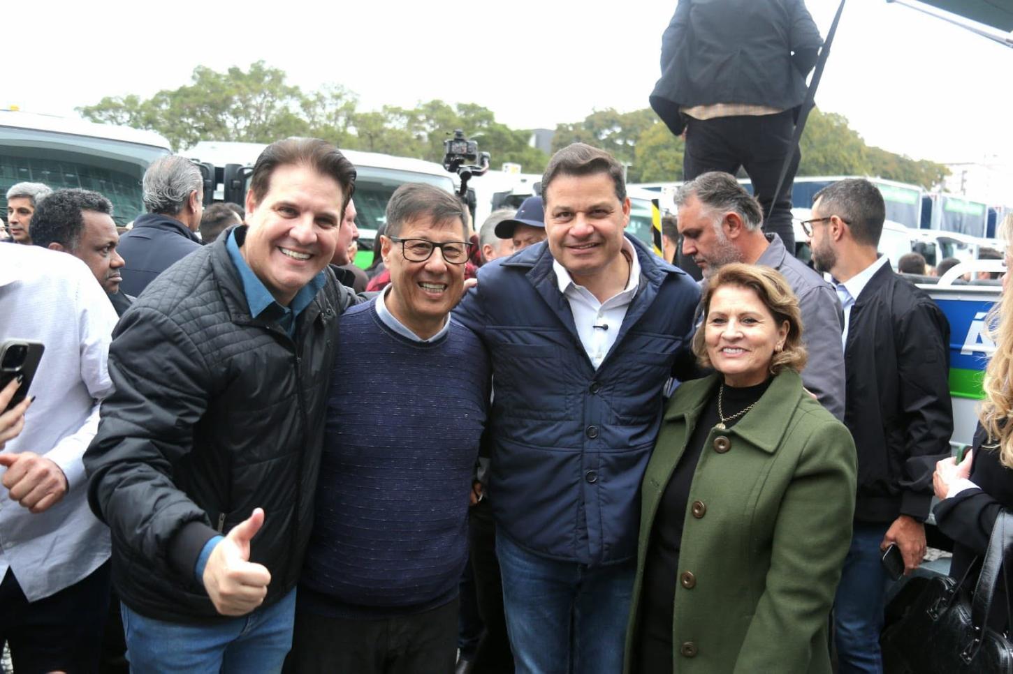 Prefeita, Sandro Alex, Adão Litro e o Prefeito de Cel Vivida, Barreto