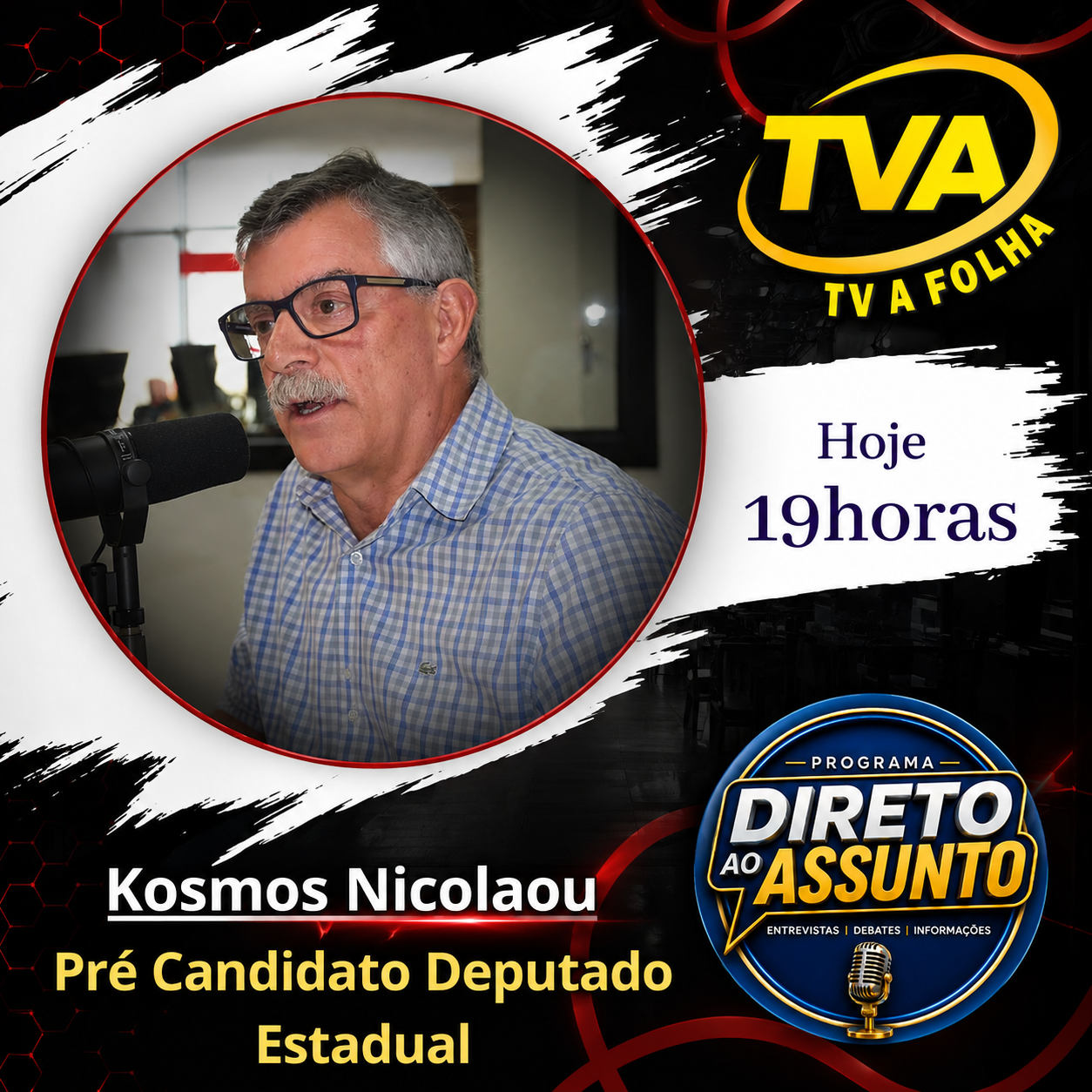 Hoje 19h na sua TV A FOLHA