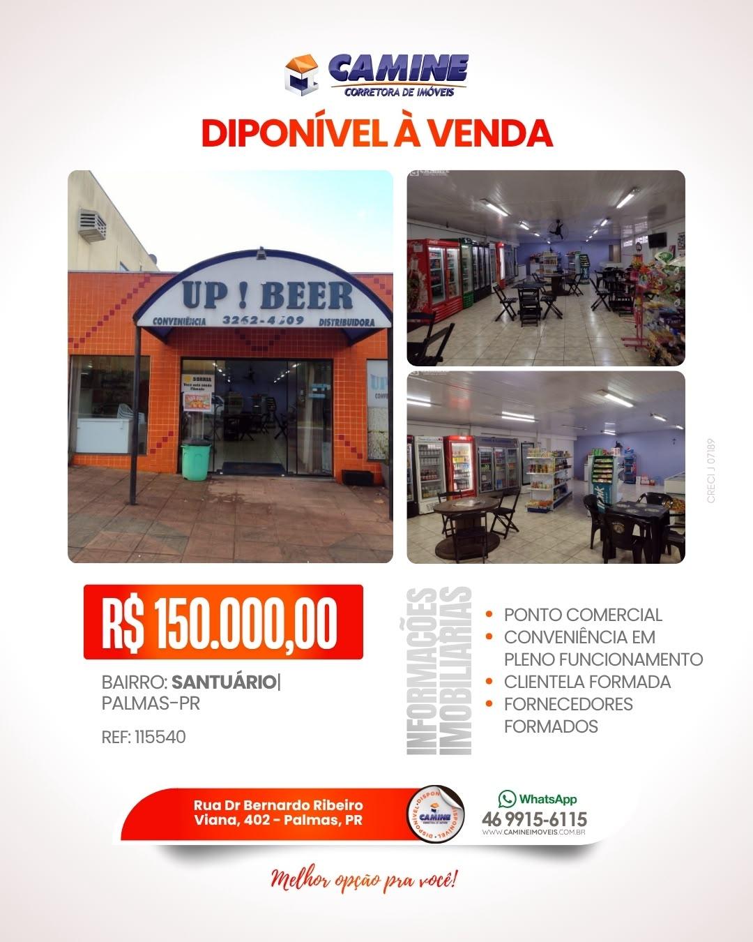 PONTO COMERCIAL À VENDA