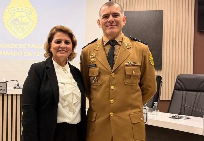 Prefeita Dona Maria participa da posse do novo comandante da 12ª CIPM