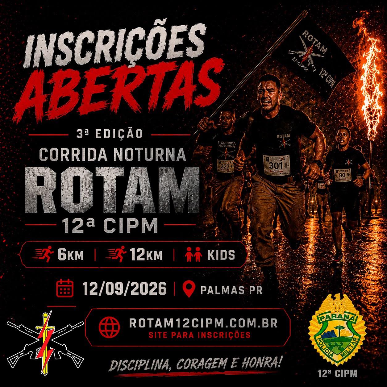 12ª CIPM de Palmas promove 3ª Corrida Noturna ROTAM