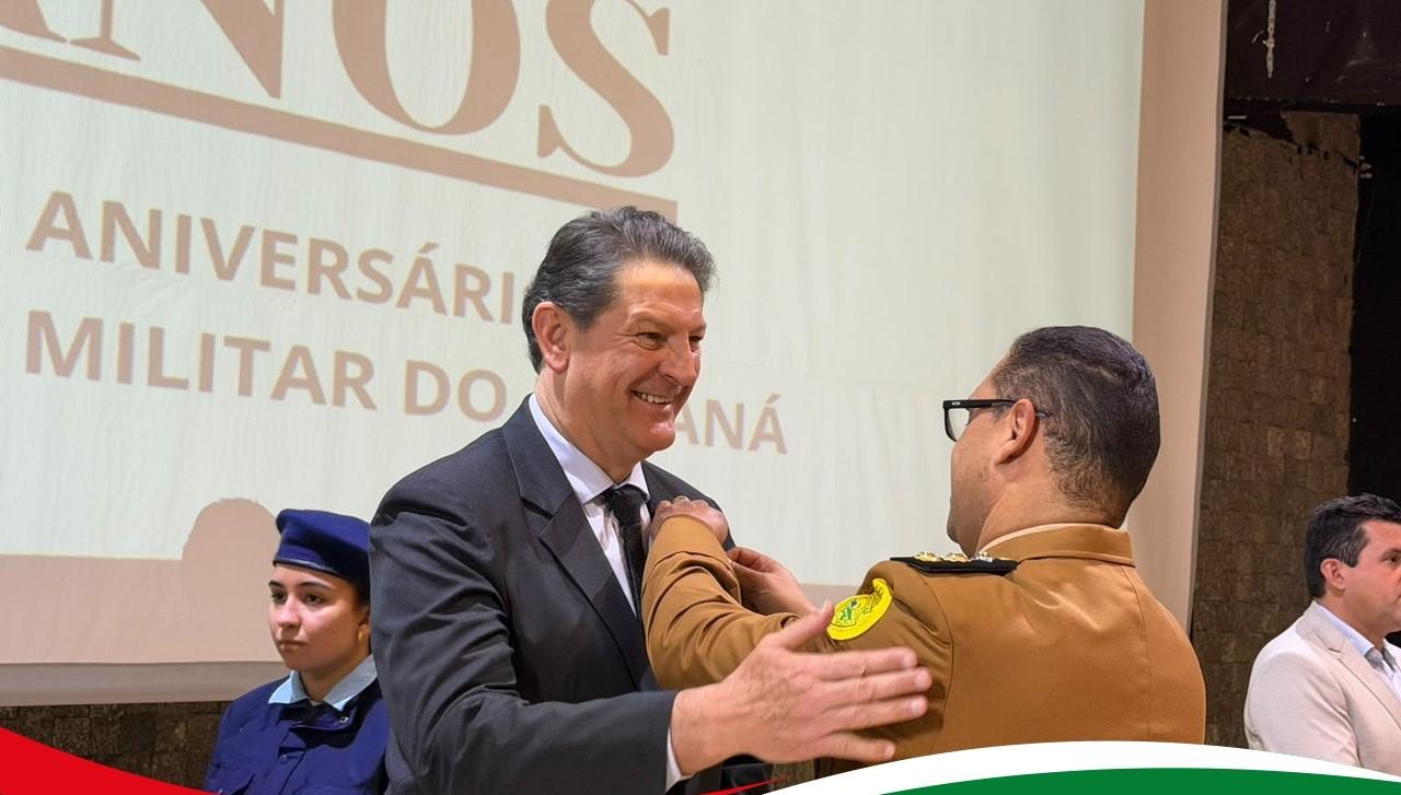 Prefeito de Palmas, Daniel Langaro e o chefe do Estado Maior do 7º CRPM, Ten Cel Vicente