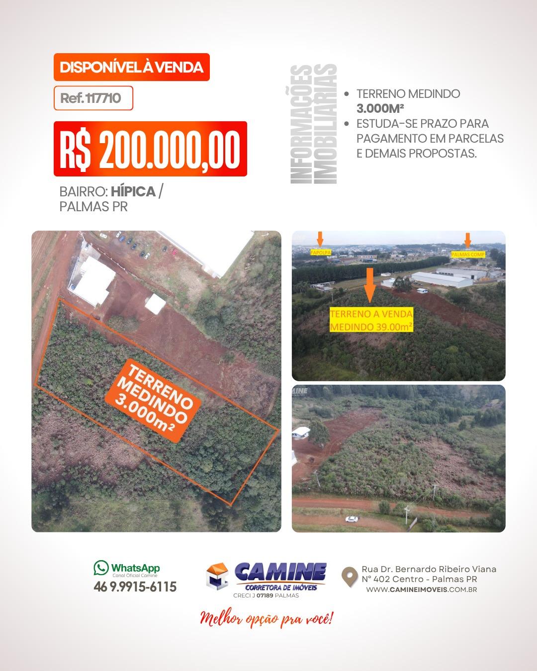TERRENO AMPLO À VENDA NO BAIRRO HÍPICA – PALMAS/PR!