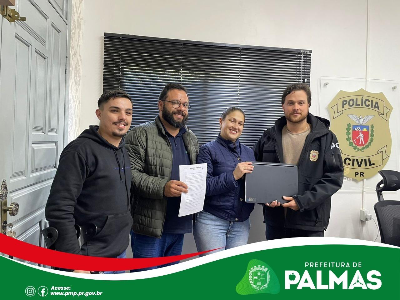 Polícia Civil de Palmas recebe notebook de alto desempenho adquirido com recursos do Fundo Municipal de Meio Ambiente