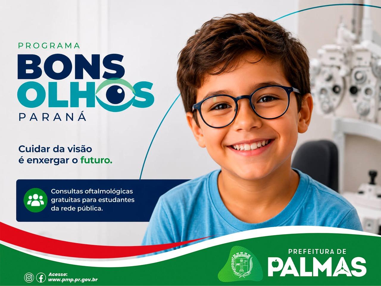 Programa Bons Olhos Paraná começa em Palmas e vai atender estudantes de 6 a 17 anos