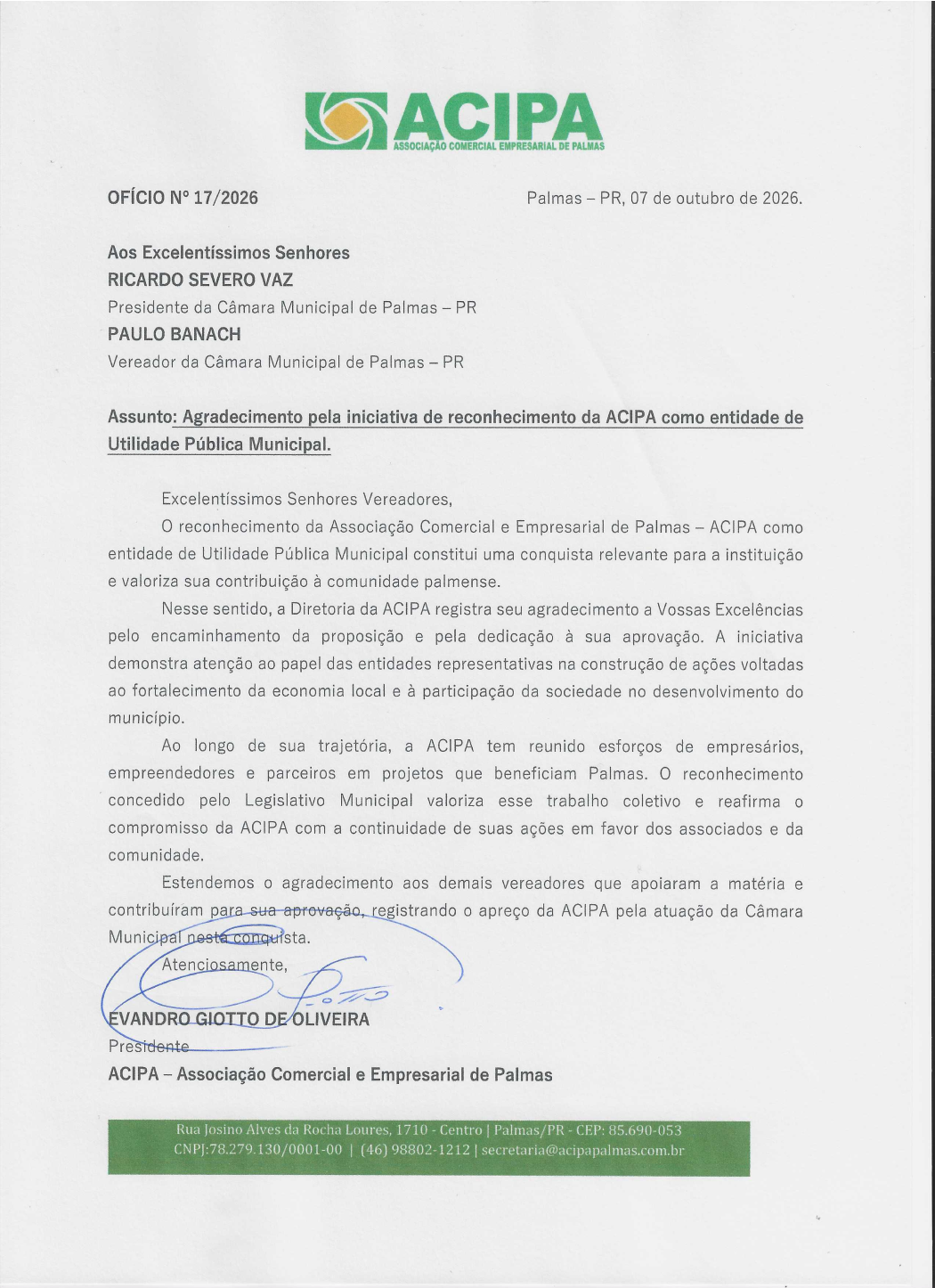 Edital: Acipa