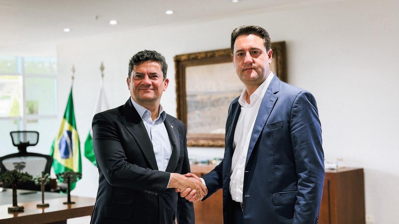 Ratinho Jr. e Moro se reúnem no Palácio Iguaçu