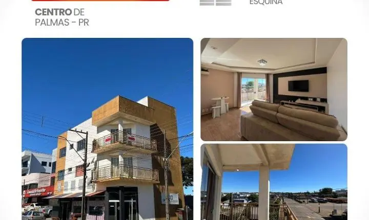 🏡 *APARTAMENTO SEMI MOBILIADO À VENDA NO CENTRO DE PALMAS-PR!*