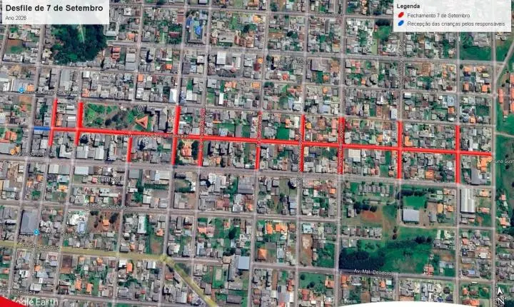 Atenção, motoristas: ruas do Centro de Palmas serão fechadas a partir das 8h para o Desfile de 7 de Setembro