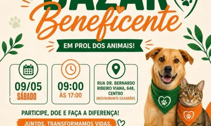 Bazar Beneficente em prol dos animais de Palmas
