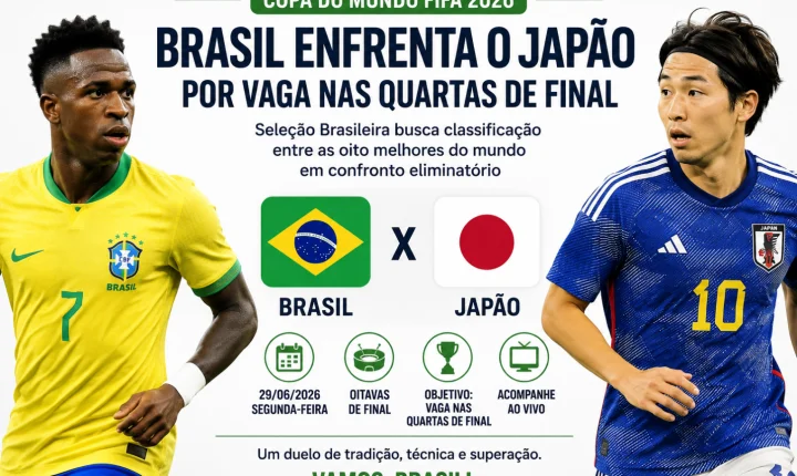 Brasil enfrenta o Japão nesta segunda-feira por vaga nas quartas de final da Copa do Mundo