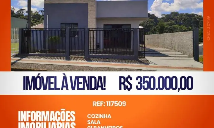 CASA À VENDA NO BAIRRO CALDEIRAS – PALMAS/PR
