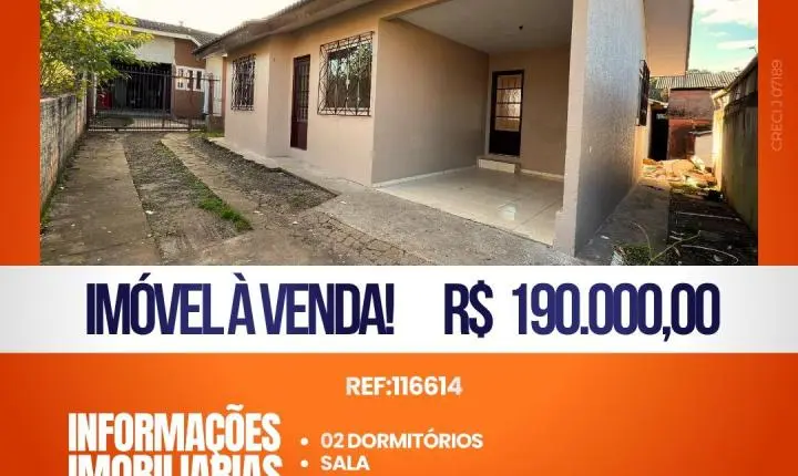 CASA À VENDA NO BAIRRO LAGOÃO – PALMAS/PR