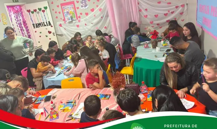 Dia da Família fortalece vínculos entre escola e comunidade no CMEI Primo Amore