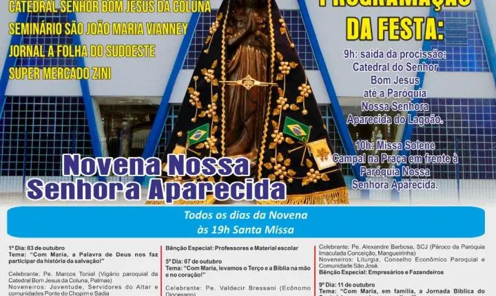 Em preparação a Festa de Nossa Senhora Aparecida as novenas estão sendo realizadas 