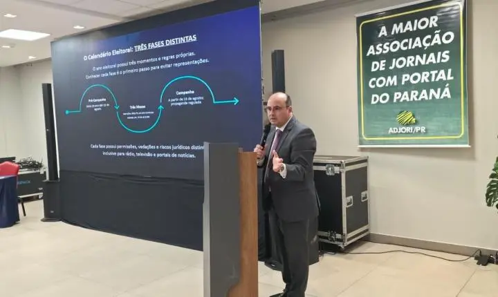 Especialista destaca cuidados da imprensa em ano eleitoral durante o  29° Congresso da Adjori PR