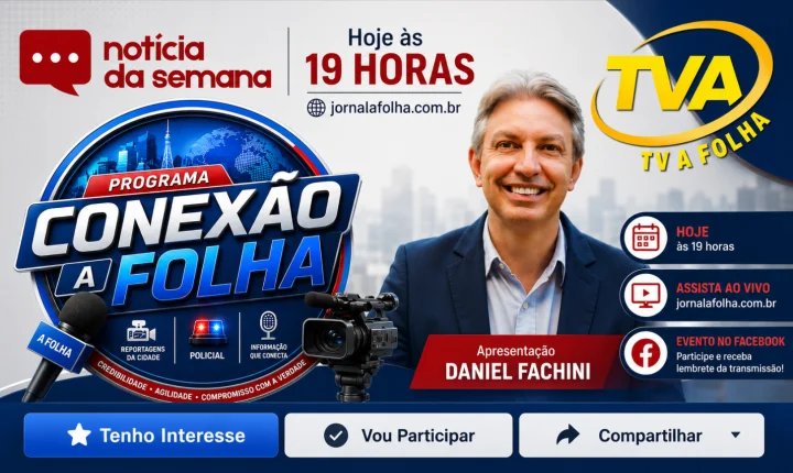 Hoje às 19h na sua TV A FOLHA