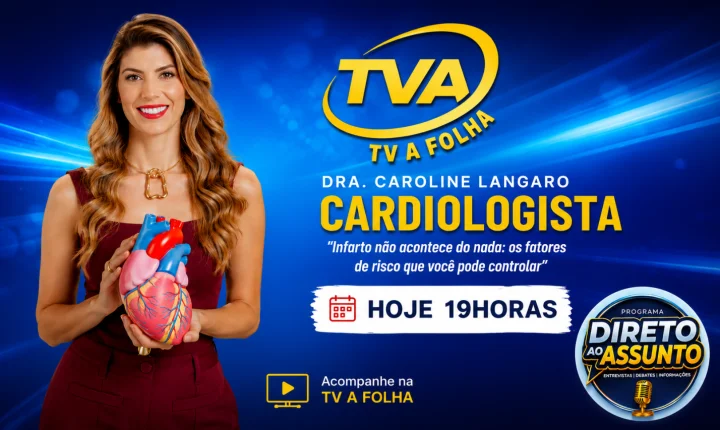 Hoje às 19h na sua TV A FOLHA www.jornalafolha.com.br