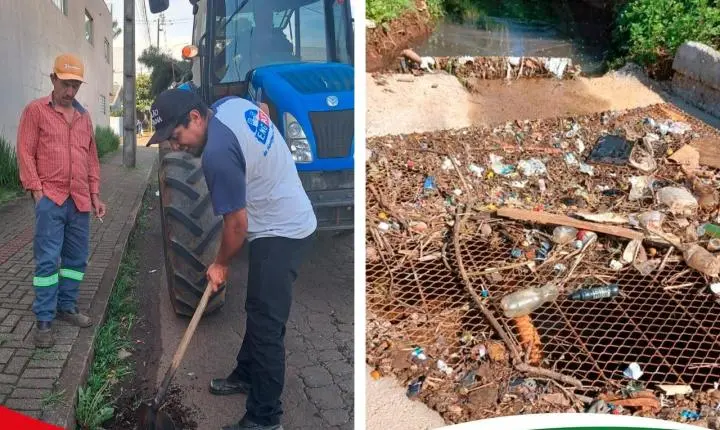 Infraestrutura intensifica limpeza de bueiros como medida preventiva diante da previsão de chuvas em Palmas
