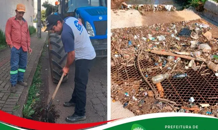 Infraestrutura intensifica limpeza de bueiros como medida preventiva diante da previsão de chuvas em Palmas